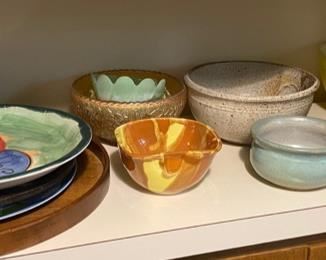 Some of the Pottery and Serving Pieces
