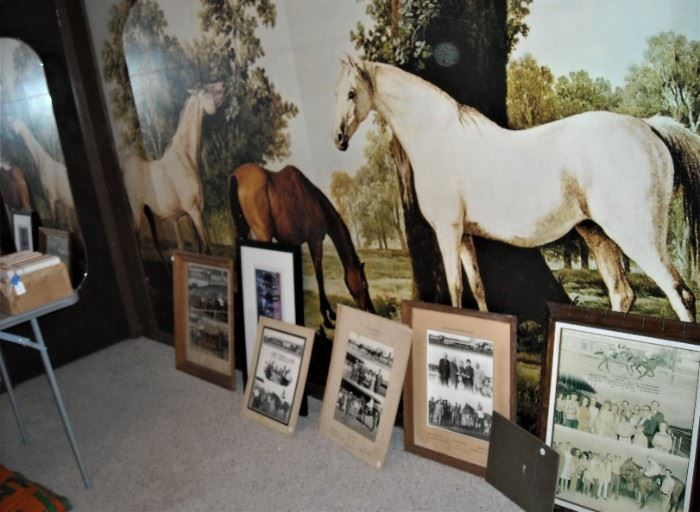 One bedroom in the house is dedicated to the collection of horse racing memorabilia.