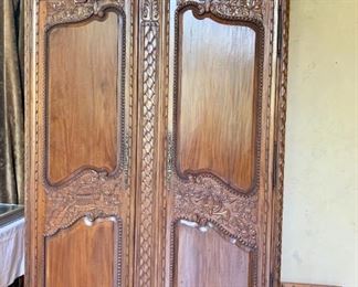 French Marriage Armoire - absolutely stunning.  The detail and carving is beautiful.  