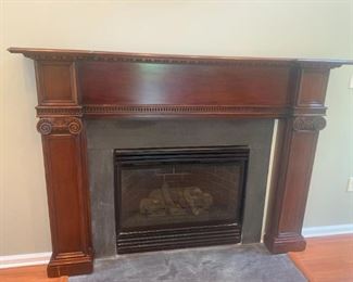 Mahogany Fireplace Mantel full view