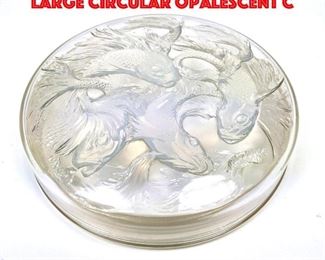 Lot 111 Large CYPRINS, Rene Lalique large circular opalescent c