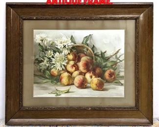 Lot 181 Antique still Life Print in Antique frame. 