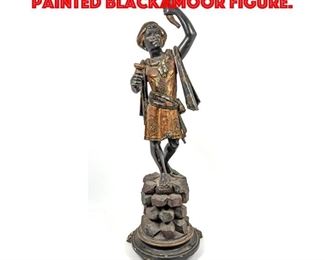 Lot 184 Carved Wood Polychrome Painted Blackamoor Figure. 
