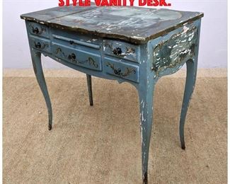 Lot 282 Paint decorated French Style Vanity Desk.