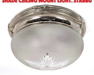 Lot 409 Vintage Frosted Glass Shade Ceiling Mount Light. Starbu