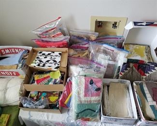 Sewing notions, fabric, quilting