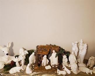 White Ceramic Nativity