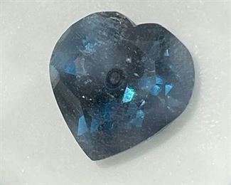 London Blue Topaz • Heart facet cut • 8.15ct • 14x14mm • $56 • #T8H007