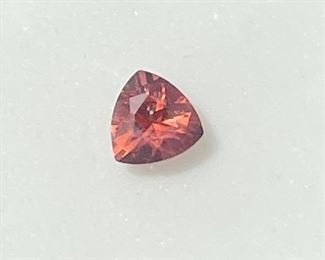 Red-Orange Labradorite • trillion cut • approx .60ct • 6x6mm • $64 • L1T128