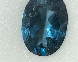 London Blue Topaz set • gem 2 of 2 • oval cut • 5.50ct • 14x10mm • #T8V138
