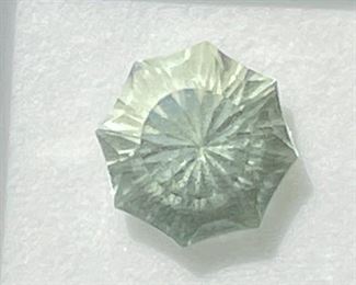 Prasiolite set 2• gem 1 of 2 • fancy quantum cut • approx 3.90ct • 12x12mm • P10017
