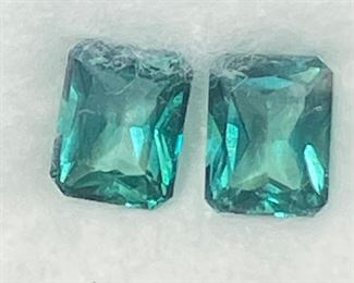 Twin Paraiba Topaz • emerald cut • 4.4ct total •9x7mm • $60.00 • GPA9X7E2