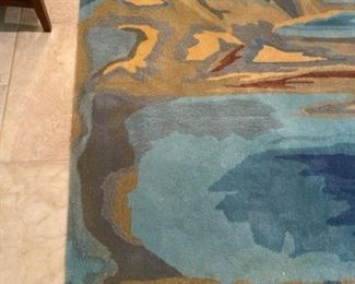 $200 Trans-Ocean landscape rug 5' x 8' - very good condition - 