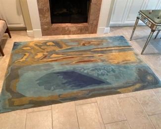 $200 Trans-Ocean landscape rug 5' x 8' - very good condition - 