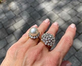 Costume Jewelry Cocktail Rings $38 Each. 