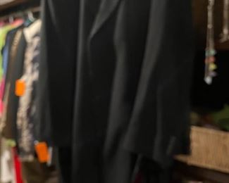 $26 Men cashmere black coat Italy / India