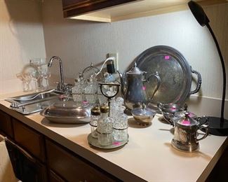 Silverplate, Tea Set, Cruet Sets