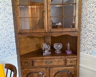 Corner style hutch cabinet and Crystal
