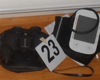 (#23) Blood pressure machine and binoculars $20