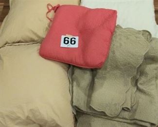 (#66-A) Pillows, shams, down comforter $20