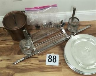 (#88) Wall hanging set, chargers, etc. $10