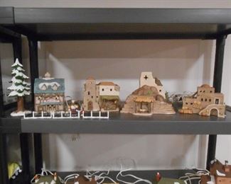 (#96) All Dickens and other Christmas Village items, etc. $90  **The shelf sells separately with other shelves**