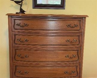 French Provincial 5 Drawer Chest of Drawers