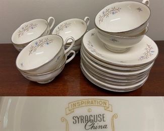 Set of 8 Cups & Saucers Syracuse China Made In America Inspiration 