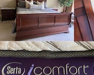 King Size  Sleigh Bed
Serta Remote Control IComfort Hybrid with Dual Memory Mattresses for Individual Comfort 