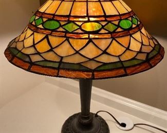 Small Stain Glass Tiffany Style Lamp