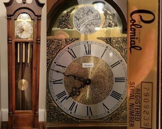Vintage Colonial Tempus Fugit Grandmother Clock