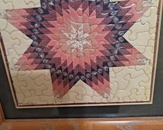 Who in the heck puts a puzzle together, then shalcked it. and then frames it?  My Client, that's who!