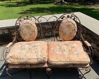 Vintage 6 piece wrought iron patio set