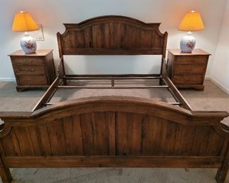 King size Ethan Allen bed and nightstands