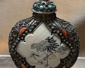 E106 Chinese Metal Snuff Bottle