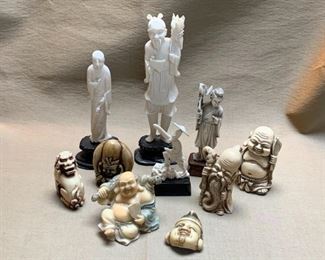 E158 Molded Resin Chinese Figurines