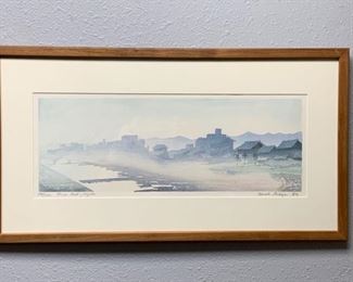 P045 River Mist Kyoto Signed Lithograph