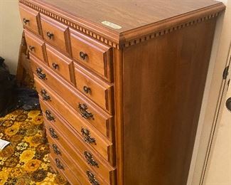 Detail of the 5 drawer chest of drawers. In Bedroom-2