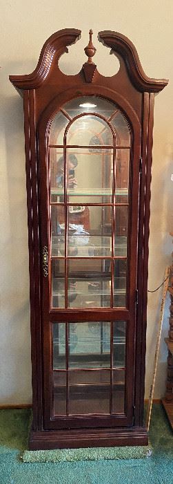 Smaller China Cabinet with light at top of the inside.