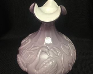 Fenton Burmese Ruffled Edge Swan.   Price:  $65.00