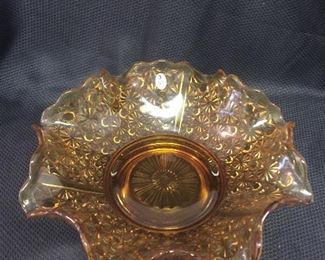 Fenton Amber Bowl.  Price:  $25.00