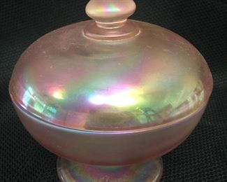Fenton Incandescent Candy Dish.  Price:  $15.00