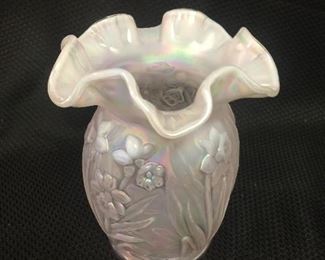 Fenton Vintage Opalescent with embossed Daffodils.  Price:  $40.00