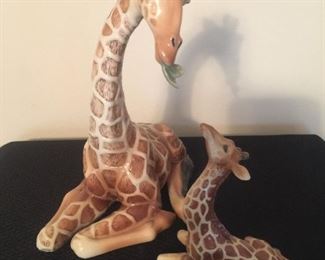 Franz Collection Giraffe Mother Figurine  $85.00.                 Franz Collection Giraffe Baby Figurine $35.00