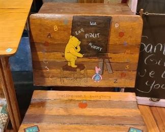 Winnie Pooh Antique school Desk $78