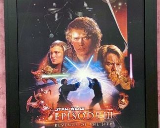 Lot 8007.  $175.00  Star Wars 2005, 'Star Wars Episode III - Revenge of the Sith' 20th Century Fox, printed signature.  32" W x 43" T	