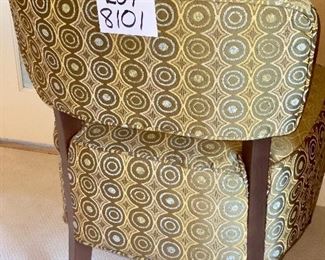 Lot 8101. $110.00. Cute, Slipper Style Side Chair with exposed legs and frame.  22" w x 31" t x 25" deep