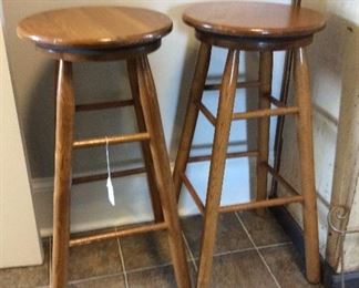 Pair Swivel Bar Stools
