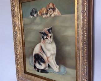 Oil on Canvas w/ Ornate Frame