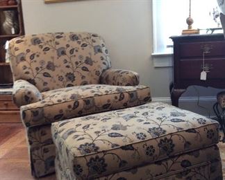 Oversized Arm Chair with Ottoman